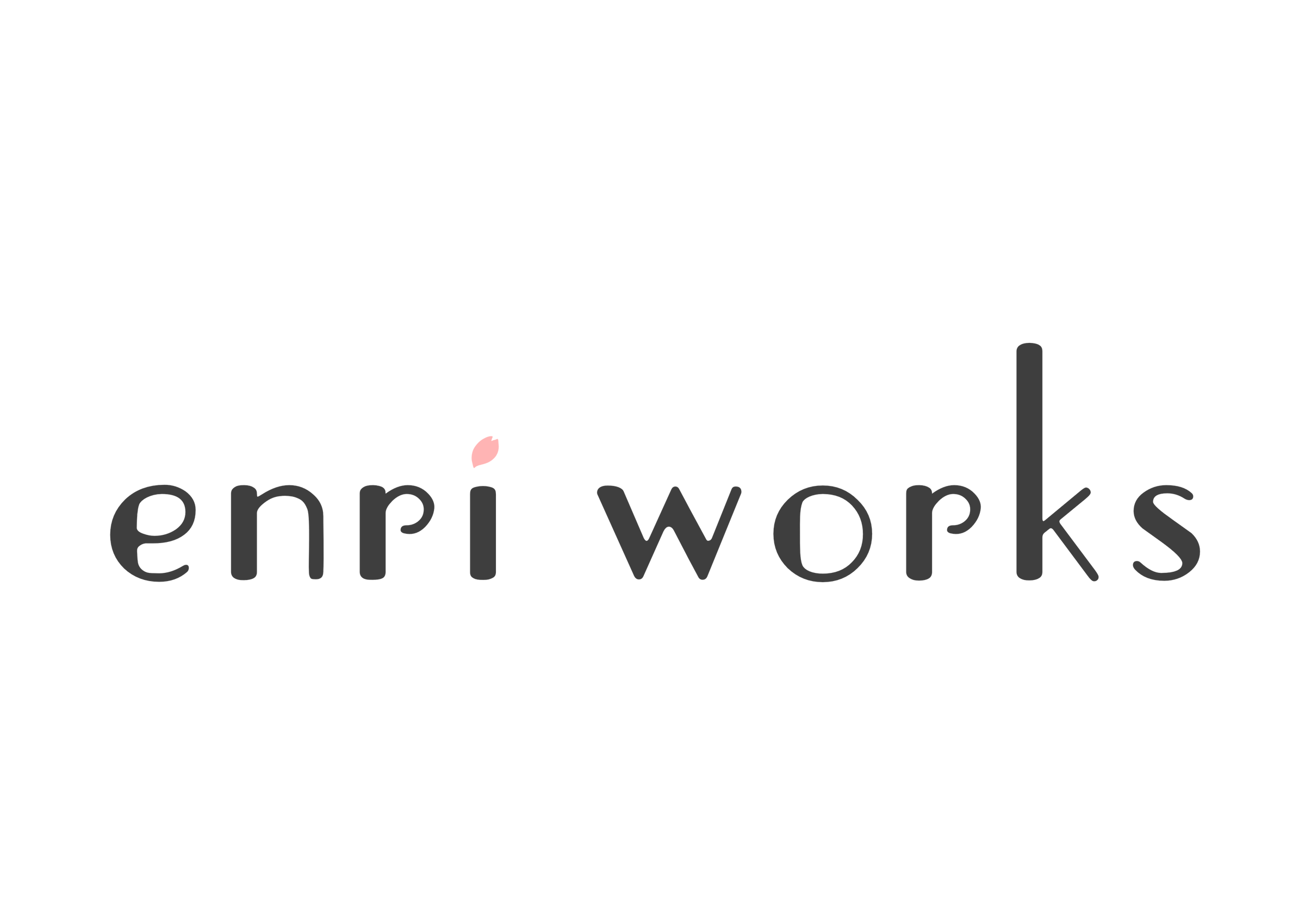 enriworksロゴ背景透過ピンク